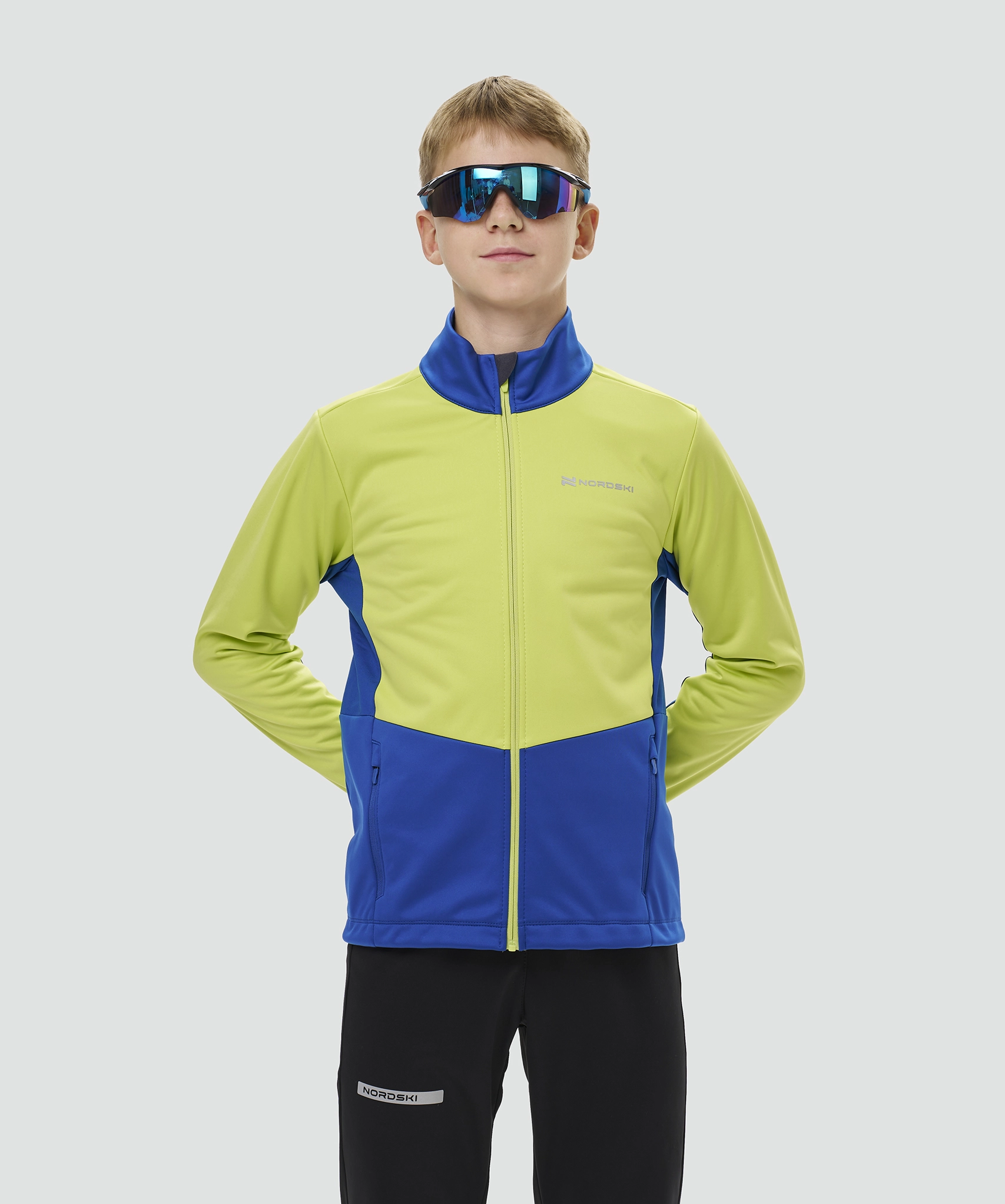 Тренировочная куртка Nordski Jr. Advance True Blue/Lime