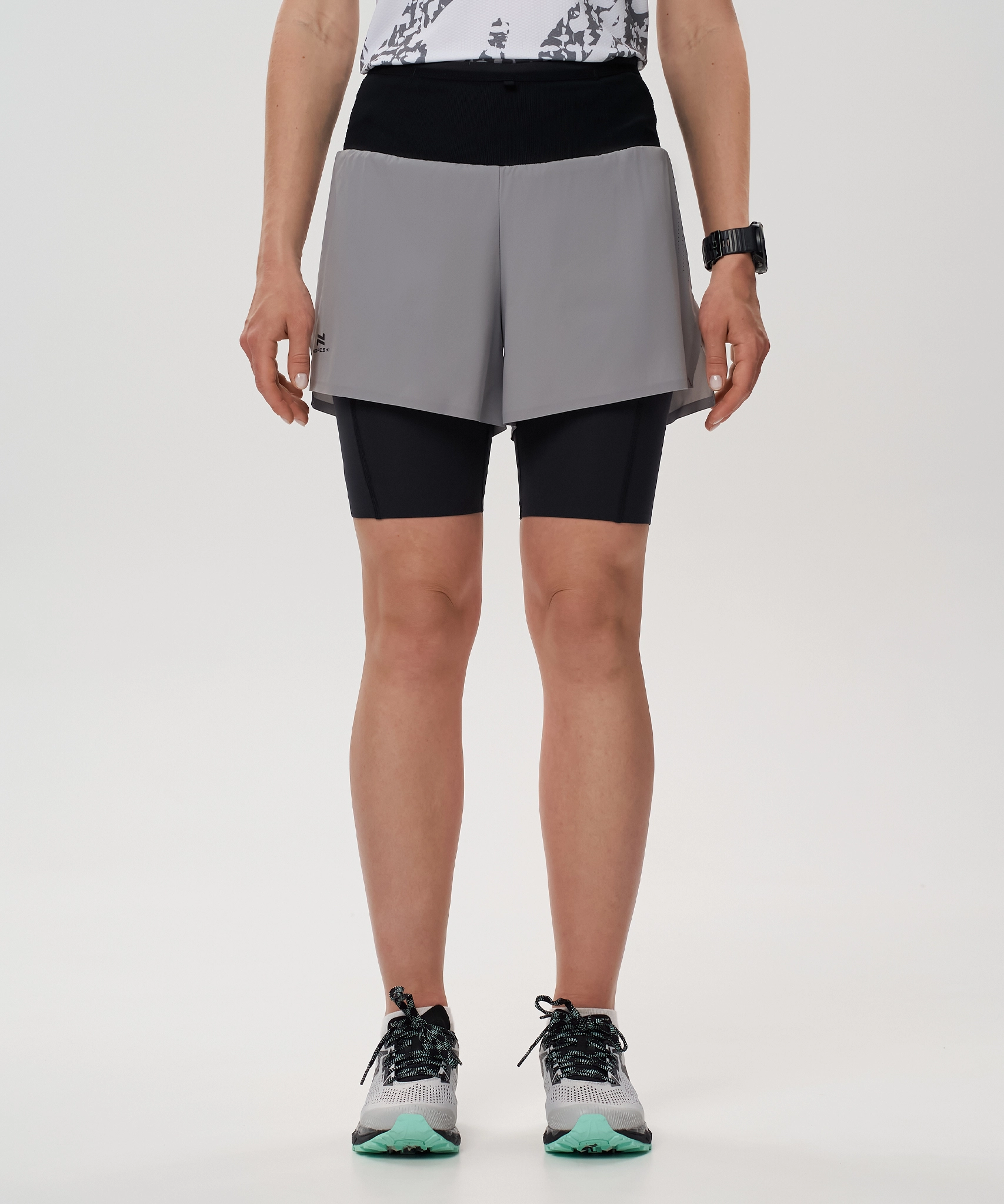 Шорты 2 в 1 Nordski Trail Black W