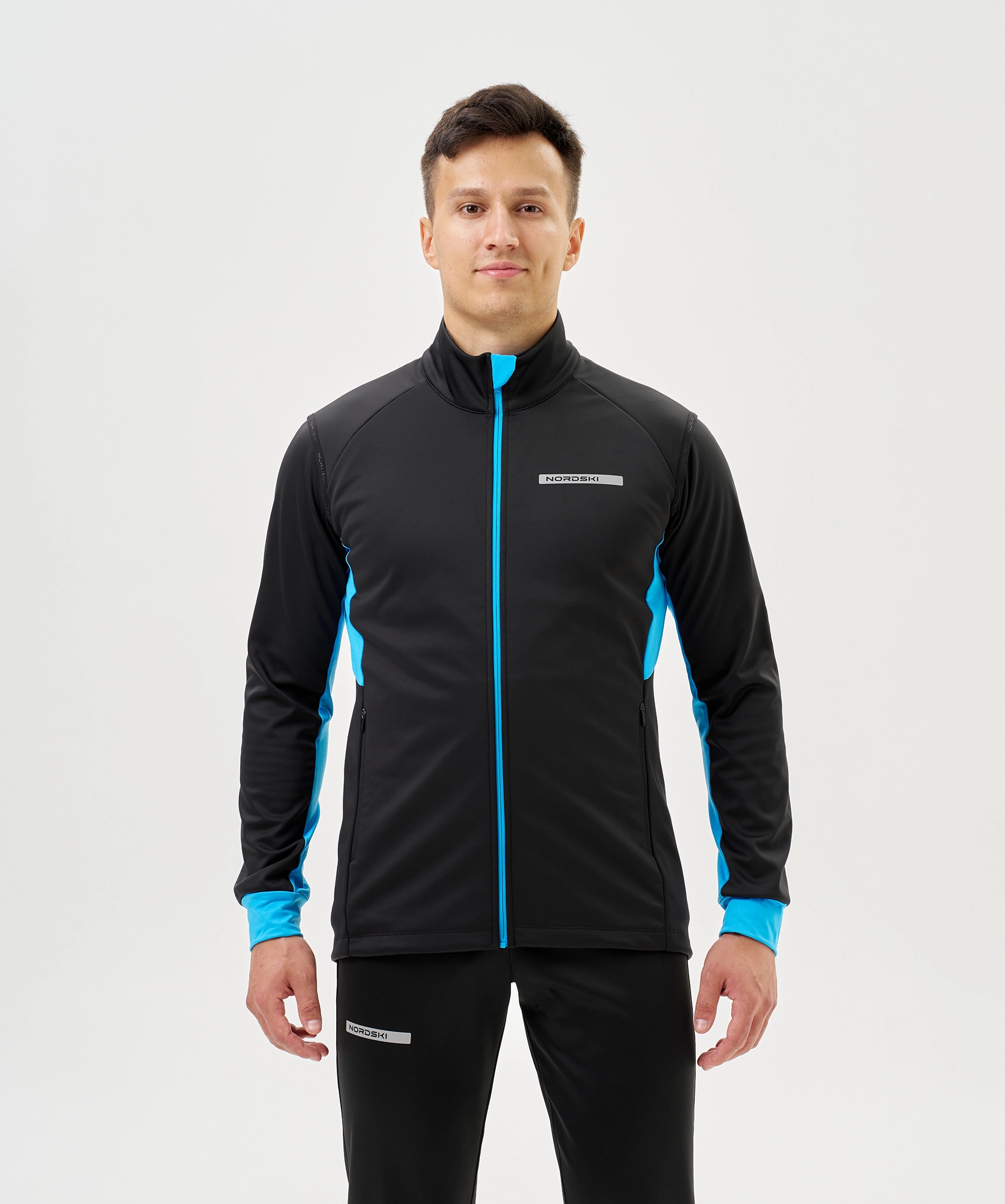 Жилет тренировочный Nordski Core Black/Light Blue