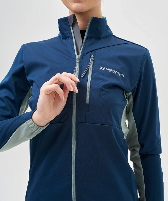 Тренировочная куртка Nordski PRO TOUR Deep/Ice Mint W