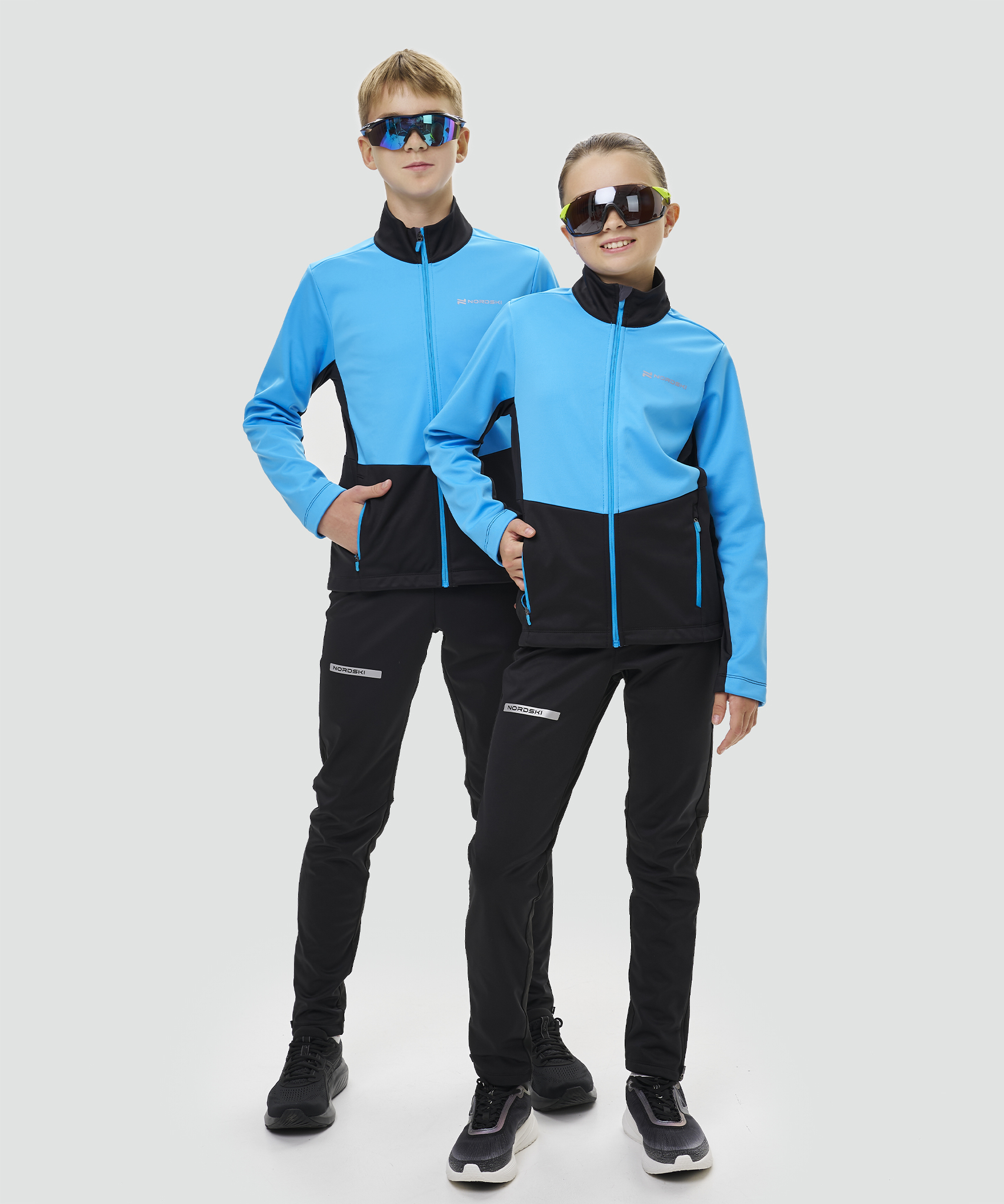 Тренировочная куртка Nordski Jr. Advance Light Blue/Black