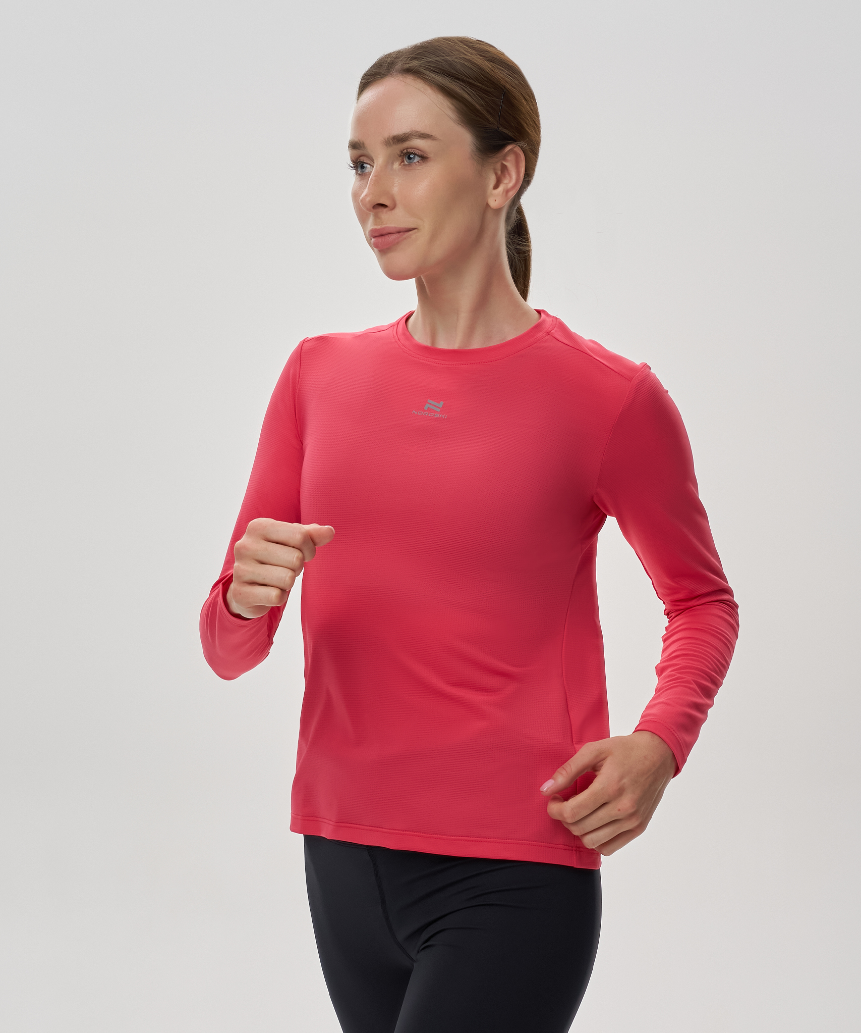 Футболка Nordski Run 2.0 Berry W с длинным рукавом