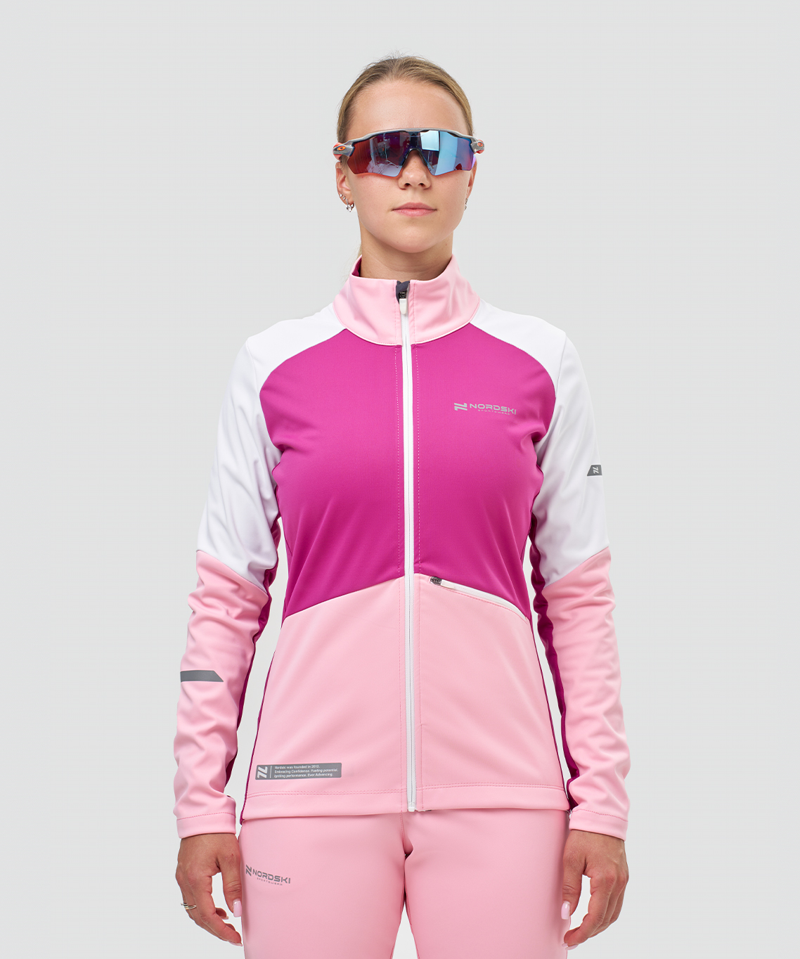 Тренировочная куртка Nordski Pro 2.0 White/Candy Pink/Fuchsia W