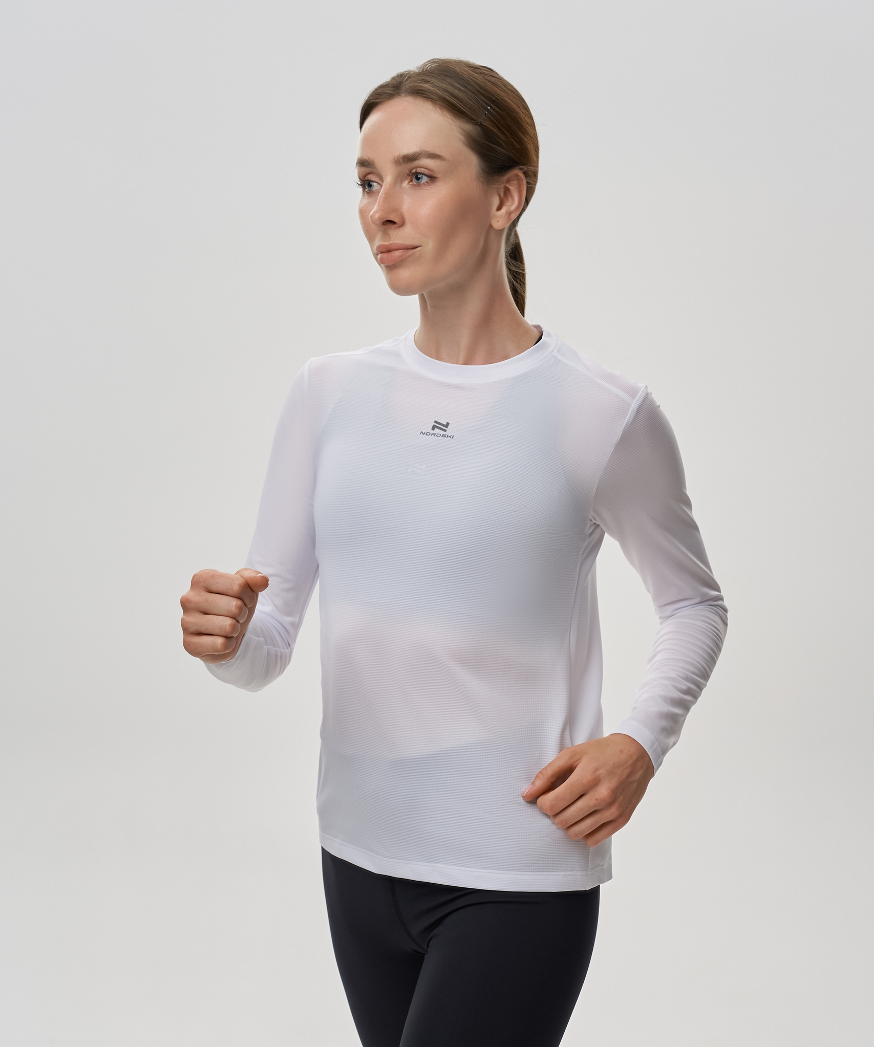 Футболка Nordski Run 2.0 White W с длинным рукавом