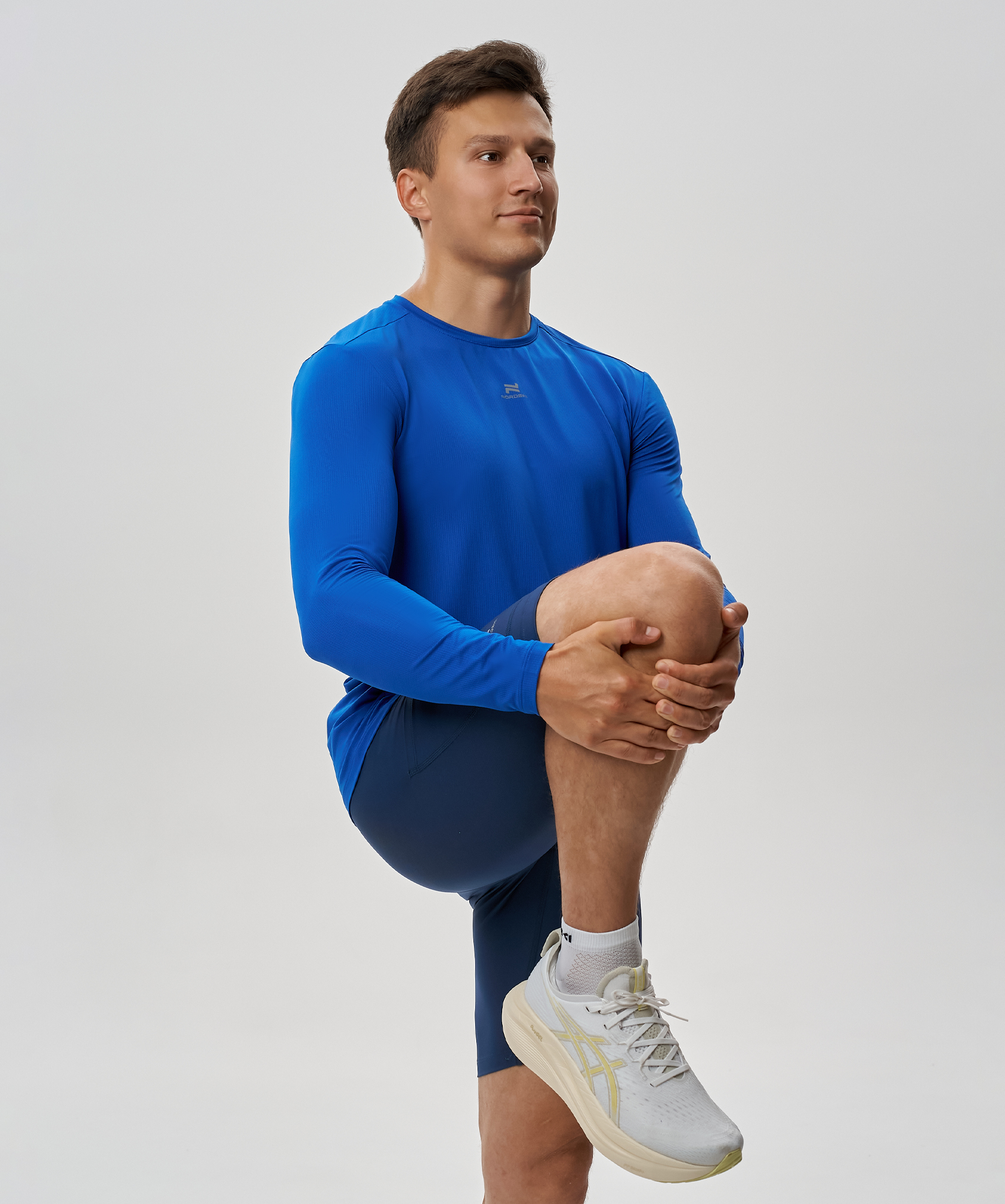 Футболка Nordski Run 2.0 Aster Blue с длинным рукавом