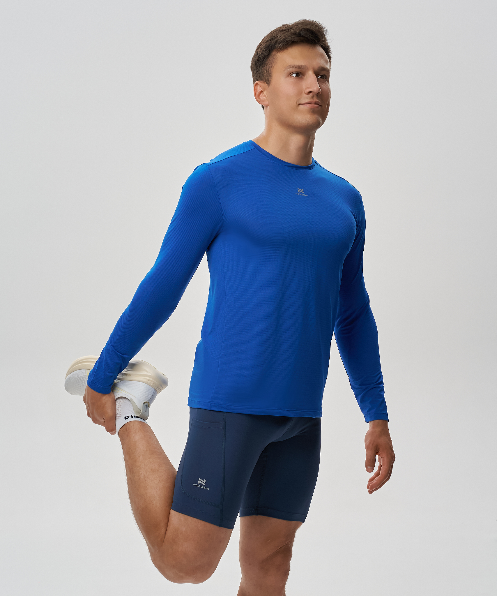 Футболка Nordski Run 2.0 Aster Blue с длинным рукавом